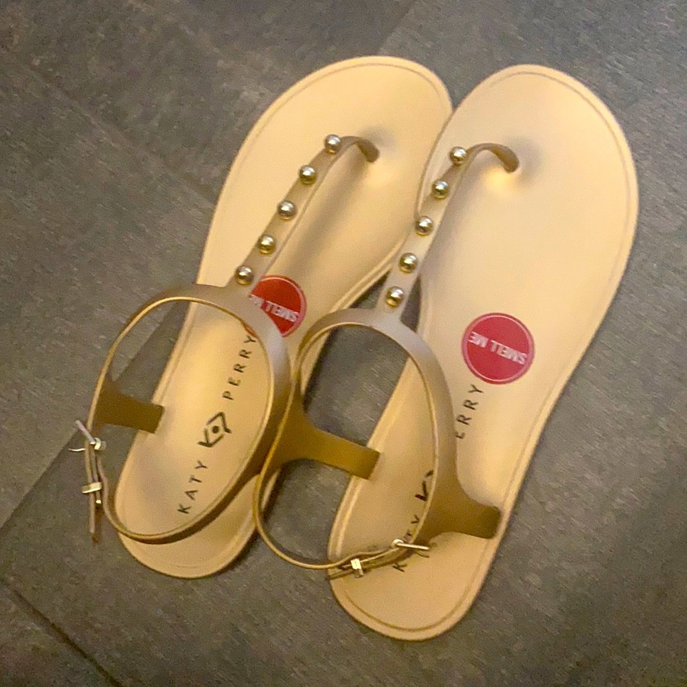 Gold Katy Perry women scented sandals